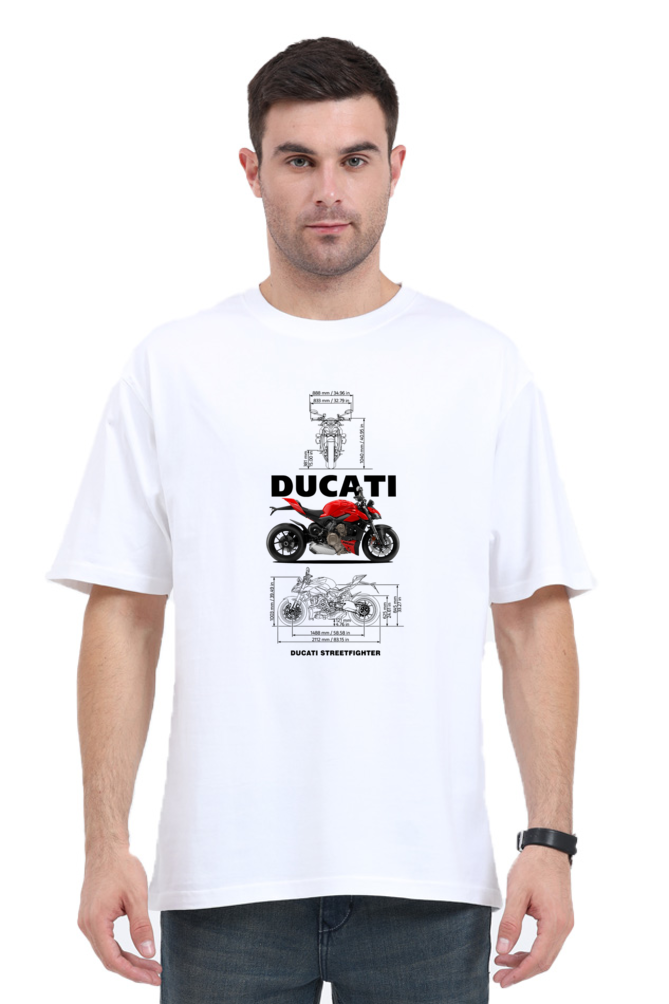 Ducati Streetfighter Blueprint Tee | Oversized Streetwear – The Strangers Club