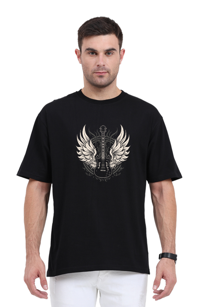 Wings of Rock | Rebel Guitar Oversized T-Shirt – The Strangers Club