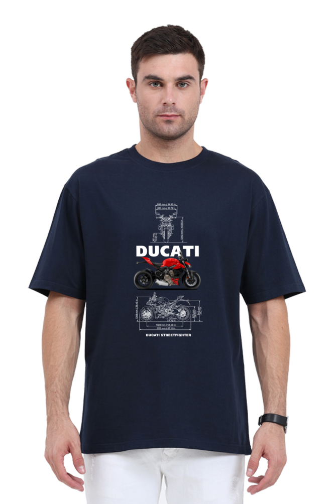 Ducati Streetfighter Blueprint Tee | Oversized Streetwear – The Strangers Club