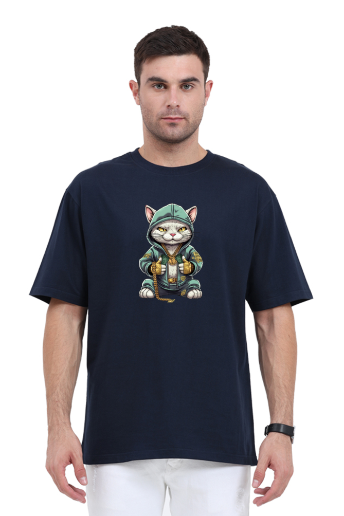 Hustler Cat | Street Luck Oversized T-Shirt – The Strangers Club
