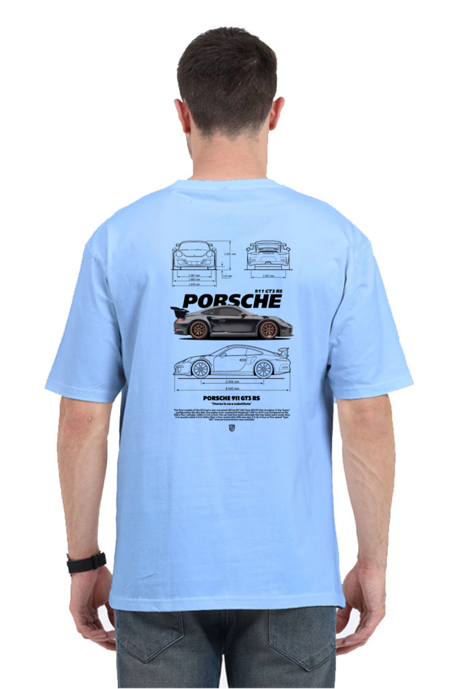 Porsche 911 GT3 RS Blueprint Tee | Oversized Streetwear – The Strangers Club