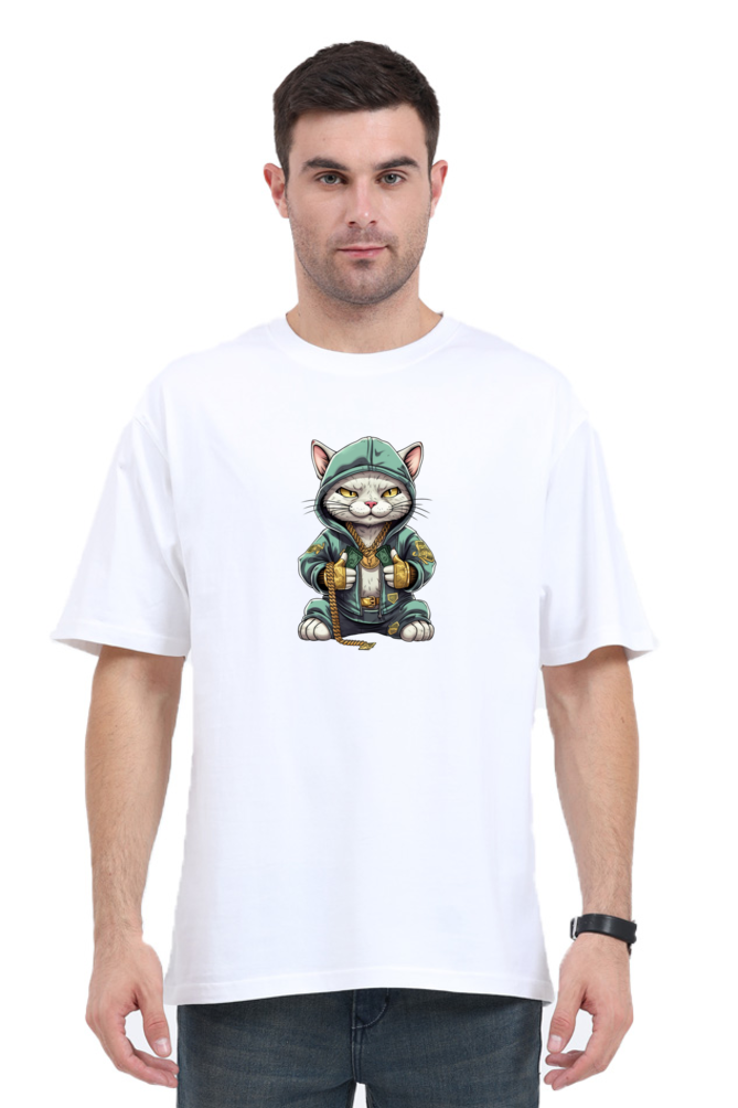 Hustler Cat | Street Luck Oversized T-Shirt – The Strangers Club