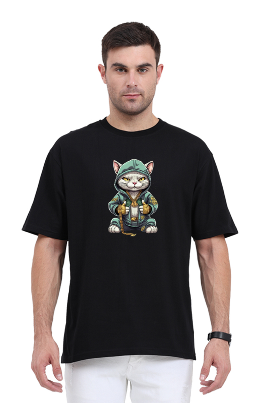 Hustler Cat | Street Luck Oversized T-Shirt – The Strangers Club