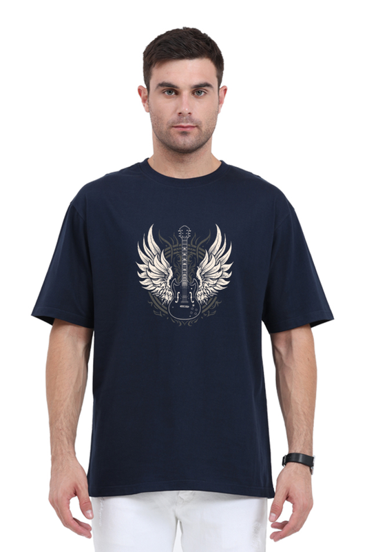 Wings of Rock | Rebel Guitar Oversized T-Shirt  – The Strangers Club