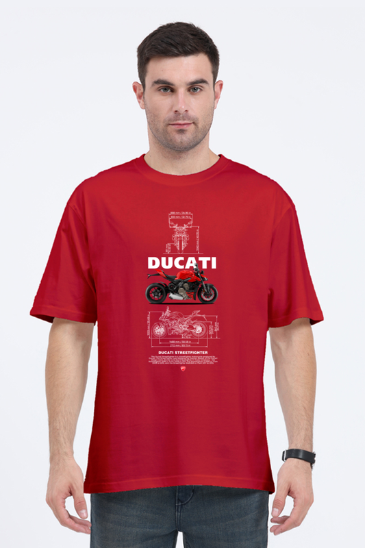 Ducati Streetfighter Blueprint Tee | Oversized Streetwear – The Strangers Club