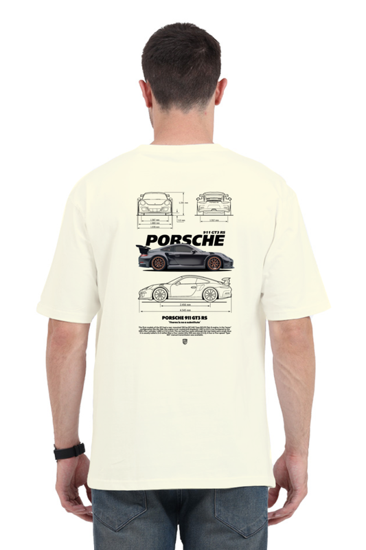 Porsche 911 GT3 RS Blueprint Tee | Oversized Streetwear – The Strangers Club