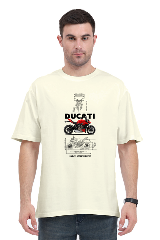 Ducati Streetfighter Blueprint Tee | Oversized Streetwear – The Strangers Club